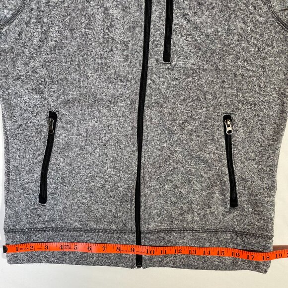 Sonoma Mens Size S Knit Fleece Full Zip Jacket Marled Gray Mock Neck Pockets - Picture 7 of 11